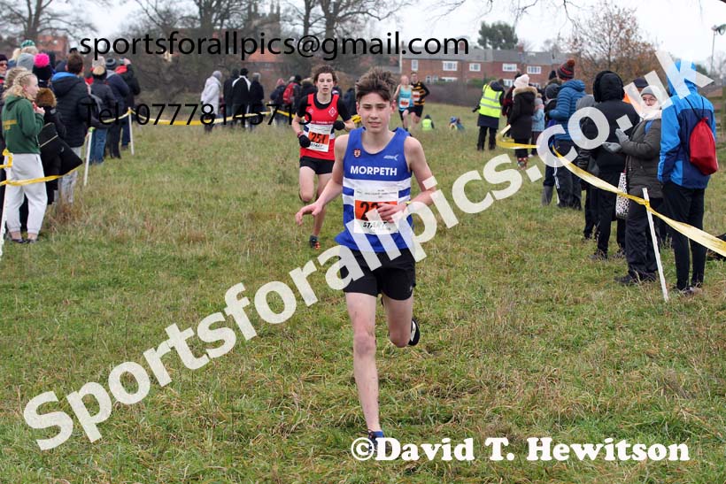 Boys under-15s, 2021 North Eastern Cross Country Championships, Sedgefield. Photo: David T. Hewitson/Sports for All Pics